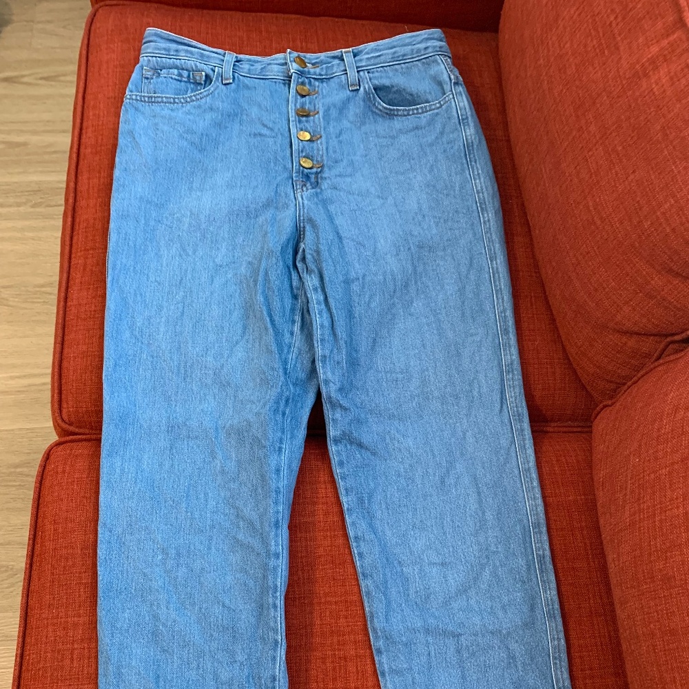 J Brand Heather high-rise straight jeans with button fly